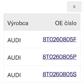 Klkimakompresor Audi 8T0260805P / F / S - 2