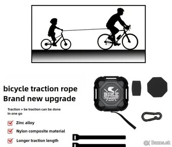 Ťažné lano na bicykel, ťahanie bicykla - 2