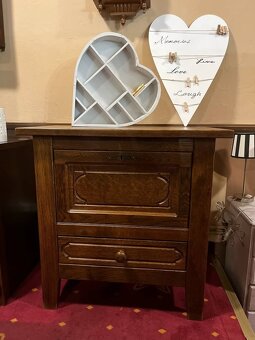 komoda, masiv, bazar, v 80 cm, s 80 cm, h 43 cm, - 2