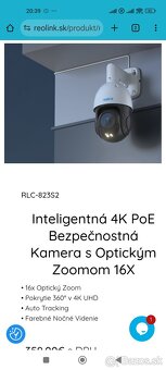 Reolink kamera špičková otočná ,zoom,detekcia pohybu,alarm,a - 2