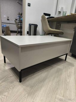 Moderný nový konferenčný stôl so šuflíkom vo farbe kašmír - 2