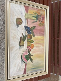 starožitný ručne maľovaný obraz - 2