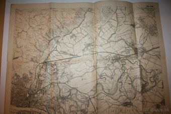 Takmer  100 ročná  mapa  Bratislavy  s okolím - 2