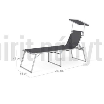 Záhradné ležadlo/polohovateľné kreslo – YAHEETECH GCB26GY - 2