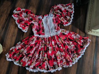 červené kvetinkové šaty Mexton - 2