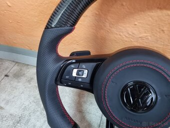VOLANT VOLKSWAGEN R RLINE GTD GTI - KOZA / KARBÓN - 2