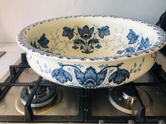 Starozitne velke rucne malovane umyvadlo - 2