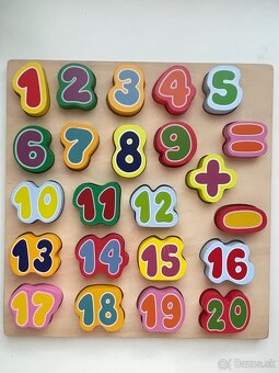 Drevena abeceda + cisla - 2