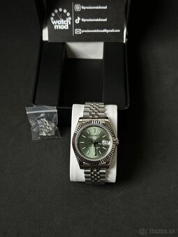 Seiko mod Datejust Olive Green - 2