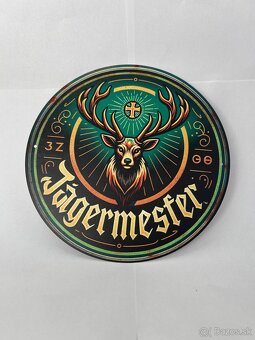 Plechová ceduľka do garáže okrúhla - Jägermeister - 2
