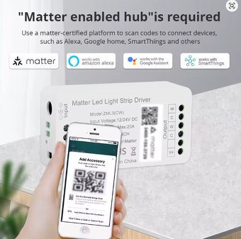 RGB LED pás matter riadiaca jednotka - 2