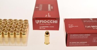 Predám náboje 7,65 mm Brown. Fiocchi a S.&Bellot 0,30 e kus - 2