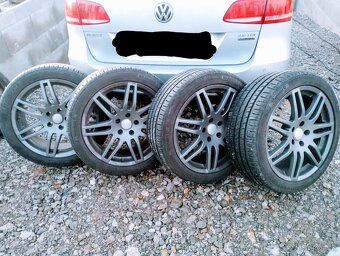 Elektrony,alu disky R18 Audi plus zanovne pneumatiky 5x112 - 2