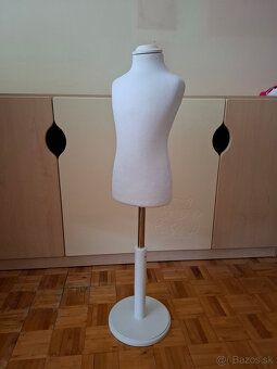Krajčírska panna / detská figurína 3/4 roky biela - 2