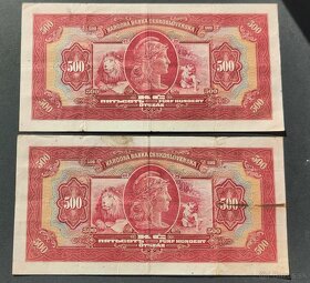 Bankovky 1.ČSR 500Kč 1929 Neperforované - 2