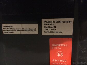 Detska autosedacka velkost 9-25kg - 2