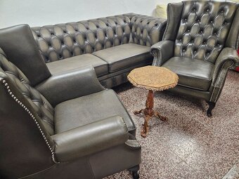 CHESTERFIELD ŠTÝL 3+2xUŠÁK,NOVÁ - 2