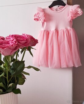 Nádherné dievčenské šatočky na 1 rok baby pink - 2