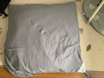 SET 4v1 - Maxi Dráček - Šedý mušelín páperová perinka - 2