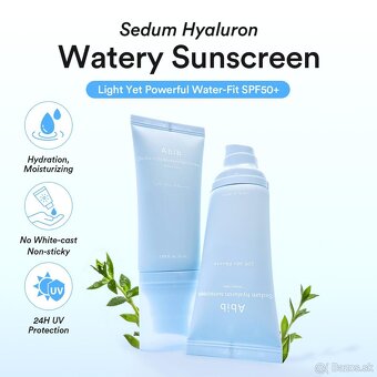 Abib - Sedum Hyaluron Sunscreen Watery Tube SPF 50+ - 2