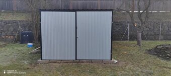 Plechová garáž 2×3 m – aj ako stavebná búda - 2