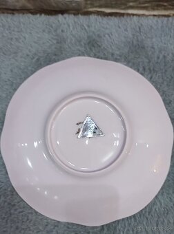 Růžový porcelán, malý talířek, Chodov - 2