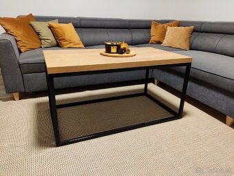 Stolík Hamilton a kovový rám 105x59x54cm - 2