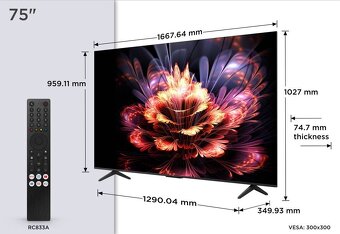 Predam novy zabaleny LCD TV TCL.zaruka 2 roky. 190 cm.uhlopr - 2
