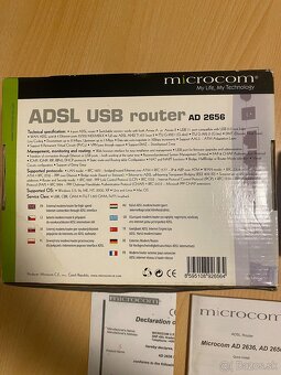 Microcom ADSL USB router AD 2656 - 2