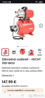 Záhradna vodáreň - čerpadlo HECHT 3101 INOX - 2