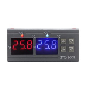 Duálny digitálny termostat, presnosť 0,1; spínaný výkon 10A - 2