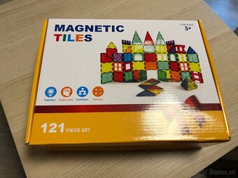 Magneticka stavebnica - Magnetic tiles - 121ks - 2