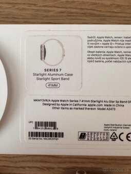 Rezervovane - Apple Watch Series 7 41mm Starlight Aluminum - 2