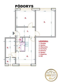 PREDANÉ Predaj 2iz.bytu (56m2) v širšom centre Bánoviec n/ - 2