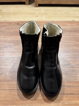 Vlnka pánske ako nové zimné kožené topánky s vnútrom z vlny - 2