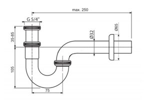 Sifón pre umývadla - 2