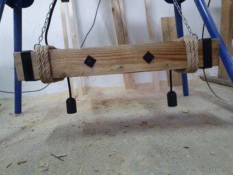 Vintage drevený luster z hranola - 2