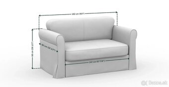 Rozkladacia sedačka Ikea HAGALUND 150cm - 2