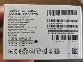 Predám Xiaomi 13 Lite Blue - 2