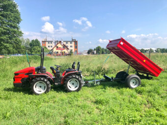 Vlečka za traktor nebo malotraktor, nájazdová brzda - 2 tuny - 2