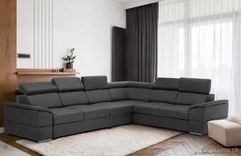 Hnedá rohová sedačka - 2