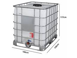 Ibc kontajner, nádrž na vodu, kubík, 1000l, plastová nadrz - 2
