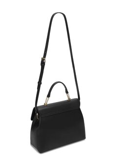 čierna kožená kabelka carlheim - nová - 2