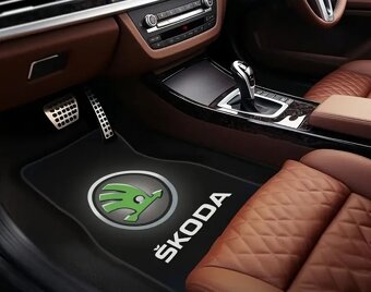 Auto koberceky s logom Skoda sada 4ks - 2
