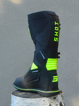 SHOT boty topánky čižmy atv mx žlto fluo čierne - 2