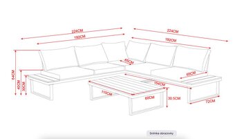Záhradné sedenie - antracit - 2