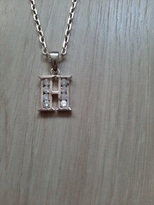 Strieborna retiazka s priveskom H - 2