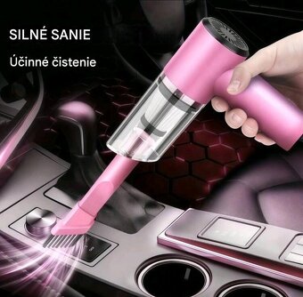 Mini Prenosný vysávač 3v1, ružový - 2