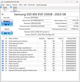 250GB SSD SAMSUNG 850 Evo 2.5" SATA - 2