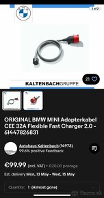 BMW originál kabel k nabijacke na 380V - 2